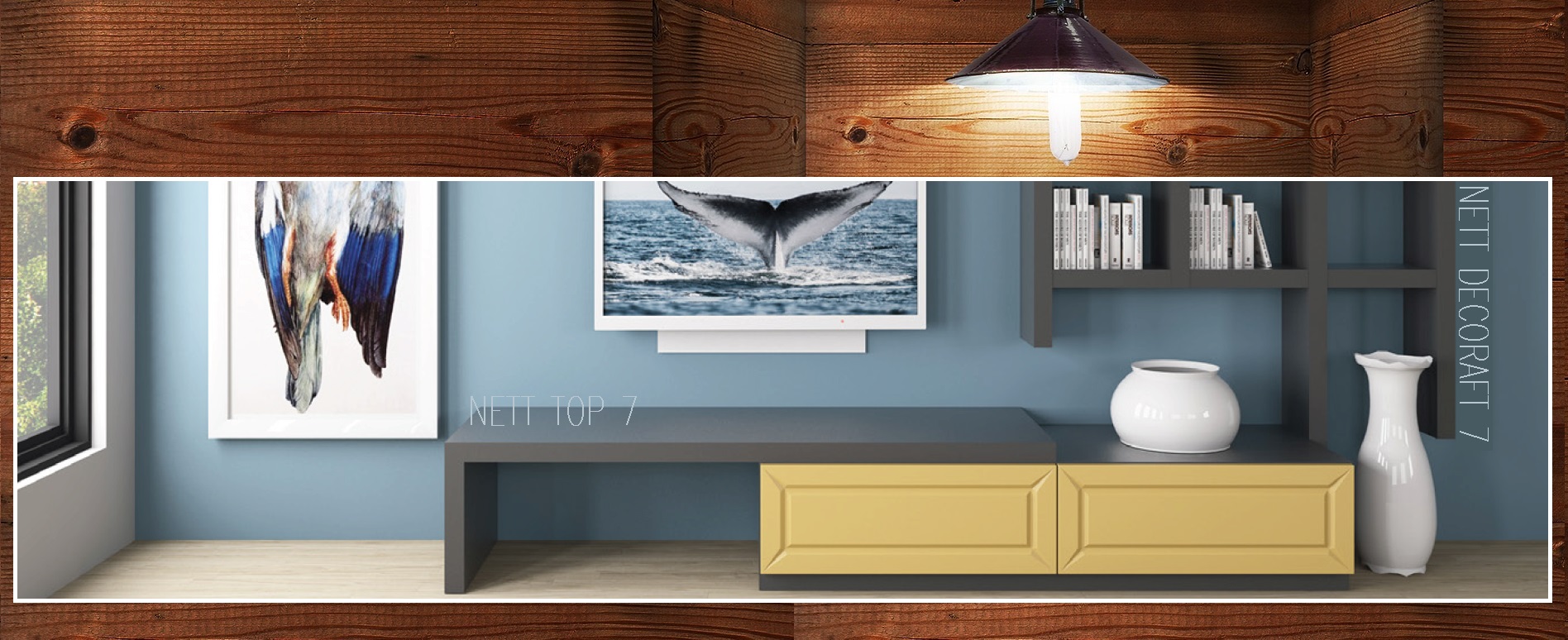 POLITA perete si BLAT mobila, 70mm, MDF vopsit ultra mat, dimensiuni tipice, Protege Parol baner