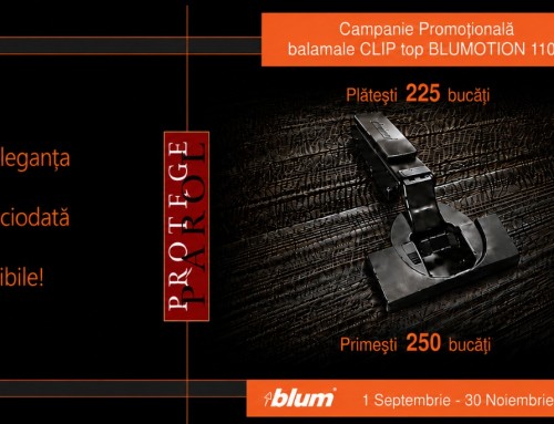 Campanie promotionala 2026 : balamale Blum CLIP top BLUMOTION 110°